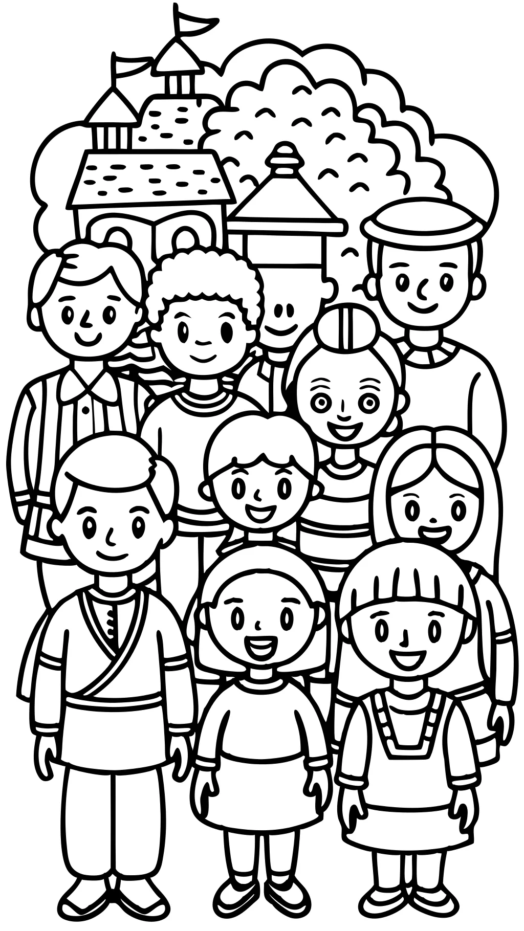 people coloring book pages